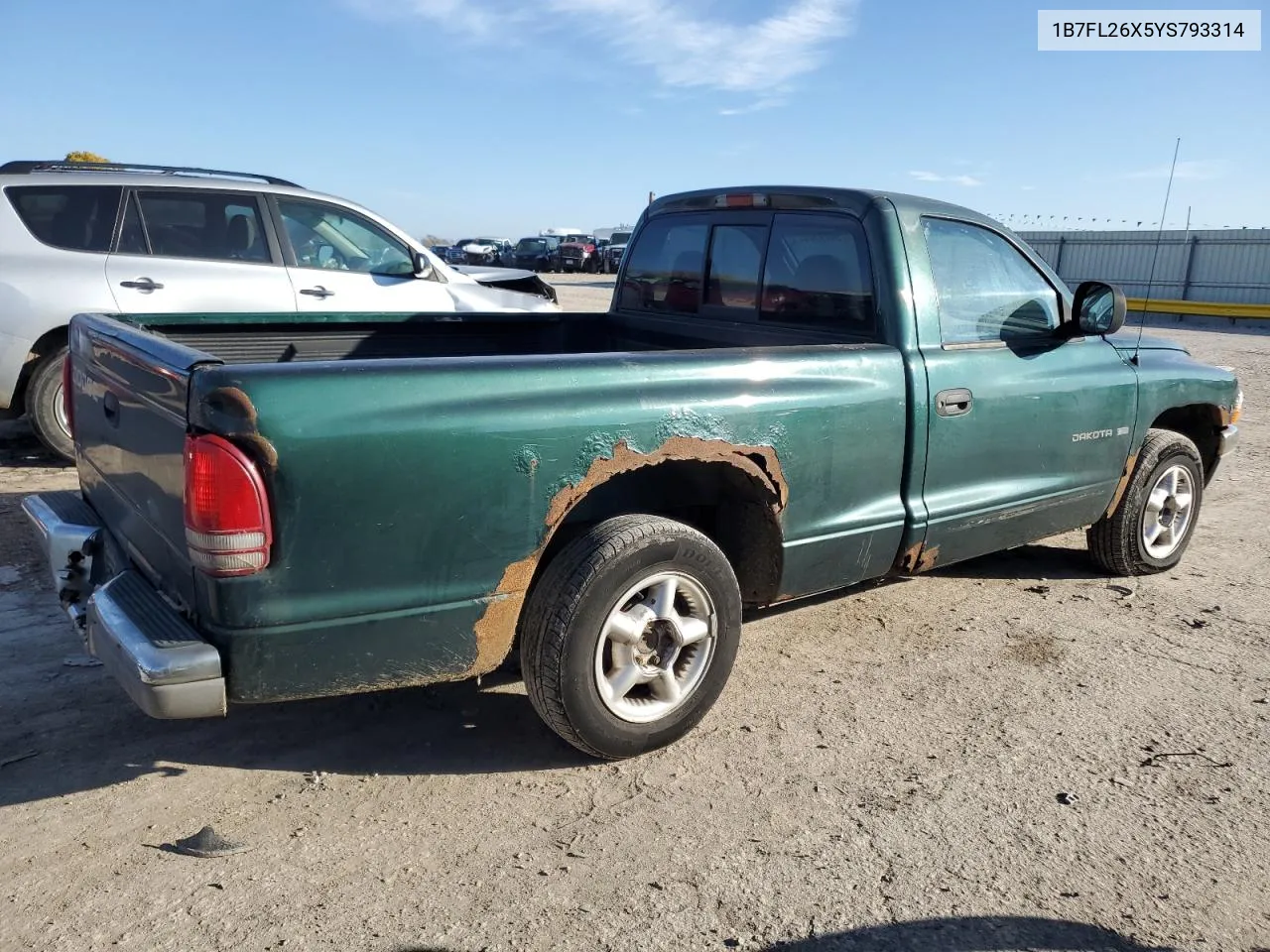 2000 Dodge Dakota VIN: 1B7FL26X5YS793314 Lot: 79477744