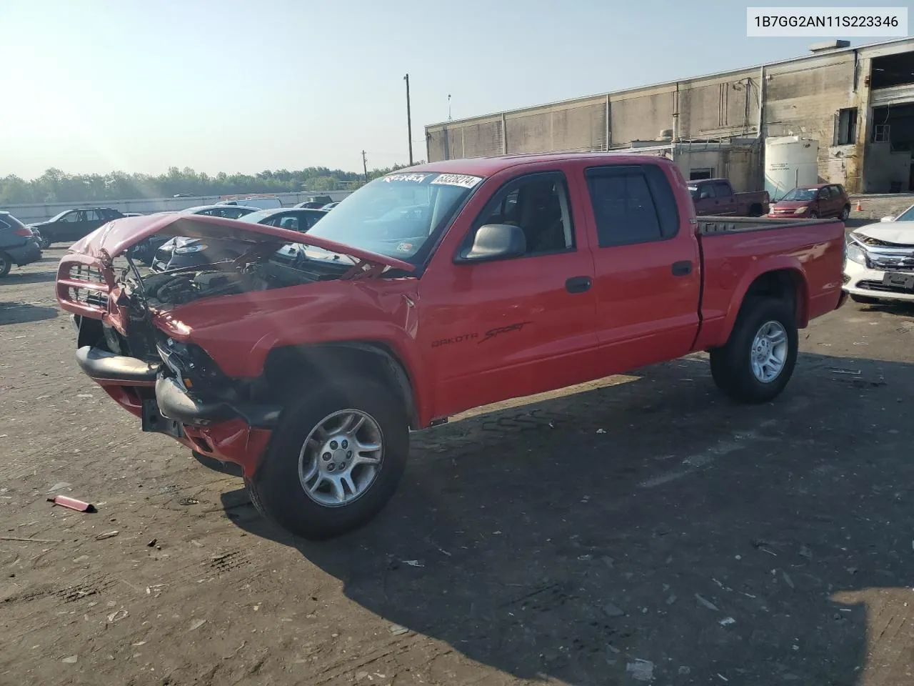 2001 Dodge Dakota Quad VIN: 1B7GG2AN11S223346 Lot: 63228274