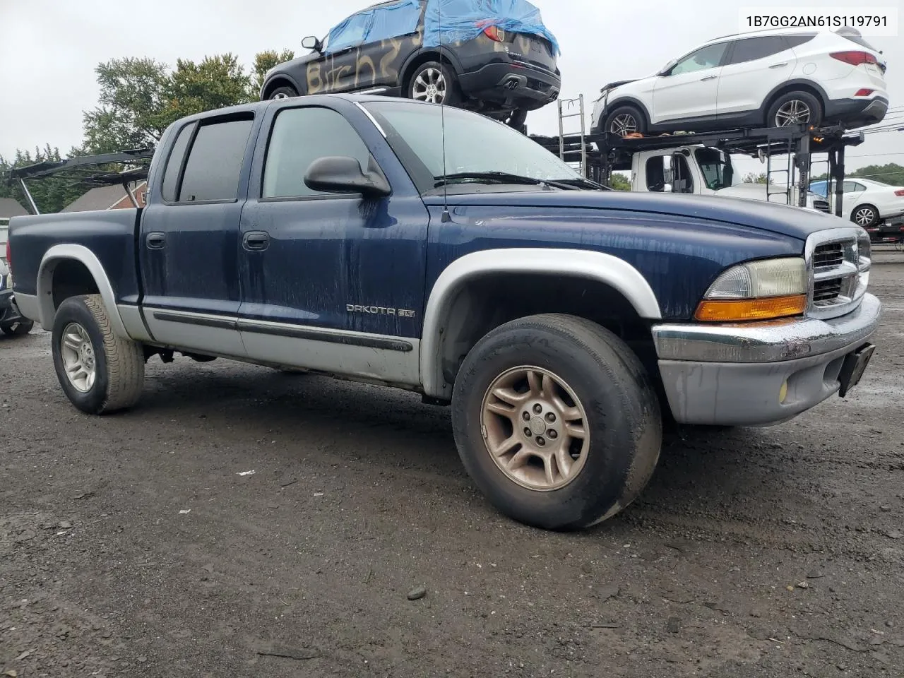 2001 Dodge Dakota Quad VIN: 1B7GG2AN61S119791 Lot: 71303404