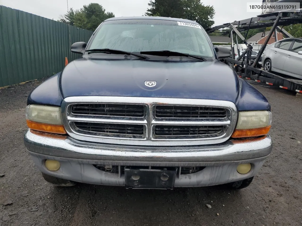 2001 Dodge Dakota Quad VIN: 1B7GG2AN61S119791 Lot: 71303404