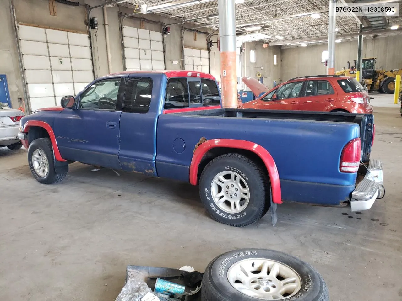 2001 Dodge Dakota VIN: 1B7GG22N11S308590 Lot: 72035684