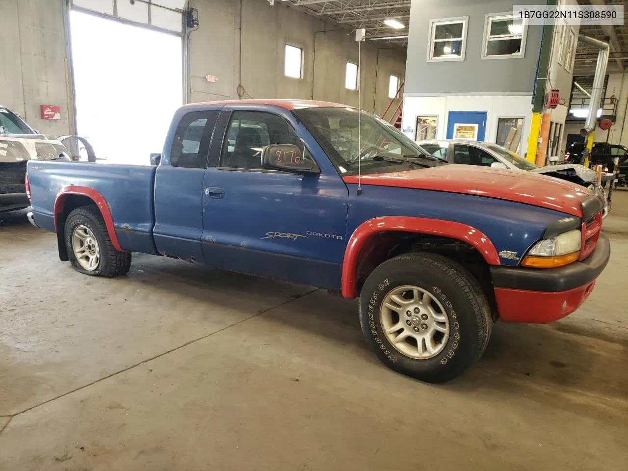 2001 Dodge Dakota VIN: 1B7GG22N11S308590 Lot: 72035684