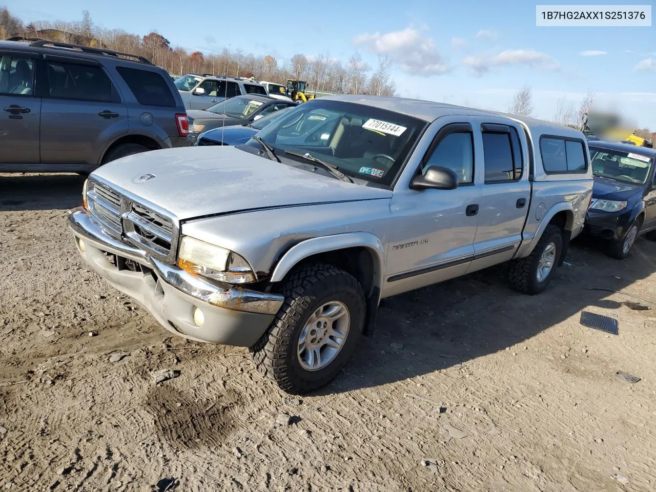 1B7HG2AXX1S251376 2001 Dodge Dakota Quad