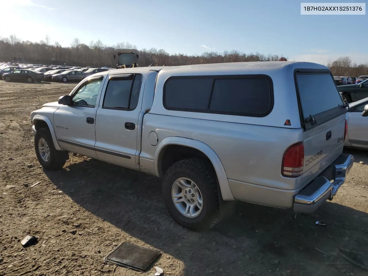 1B7HG2AXX1S251376 2001 Dodge Dakota Quad