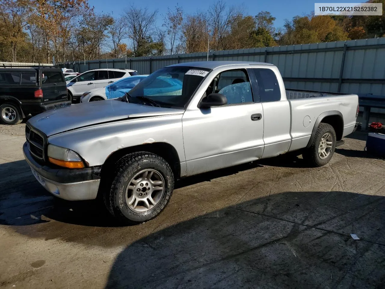 2001 Dodge Dakota VIN: 1B7GL22X21S252382 Lot: 77377744