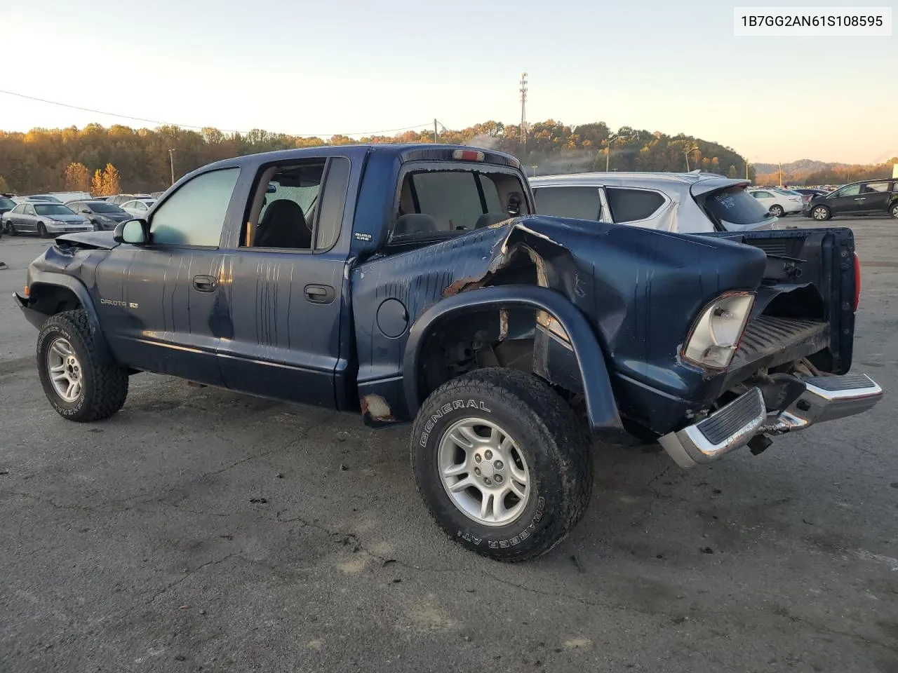 2001 Dodge Dakota Quad VIN: 1B7GG2AN61S108595 Lot: 77461064