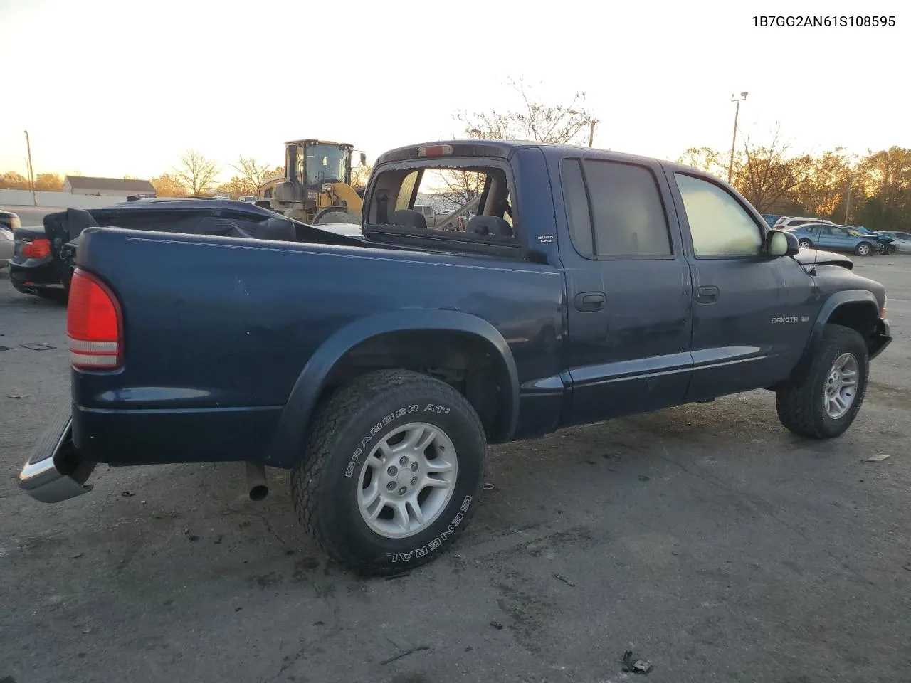 2001 Dodge Dakota Quad VIN: 1B7GG2AN61S108595 Lot: 77461064