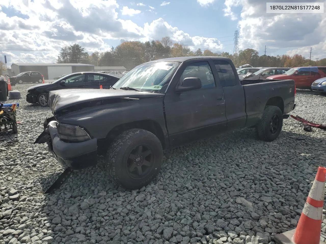 2001 Dodge Dakota VIN: 1B7GL22N81S177248 Lot: 78778424