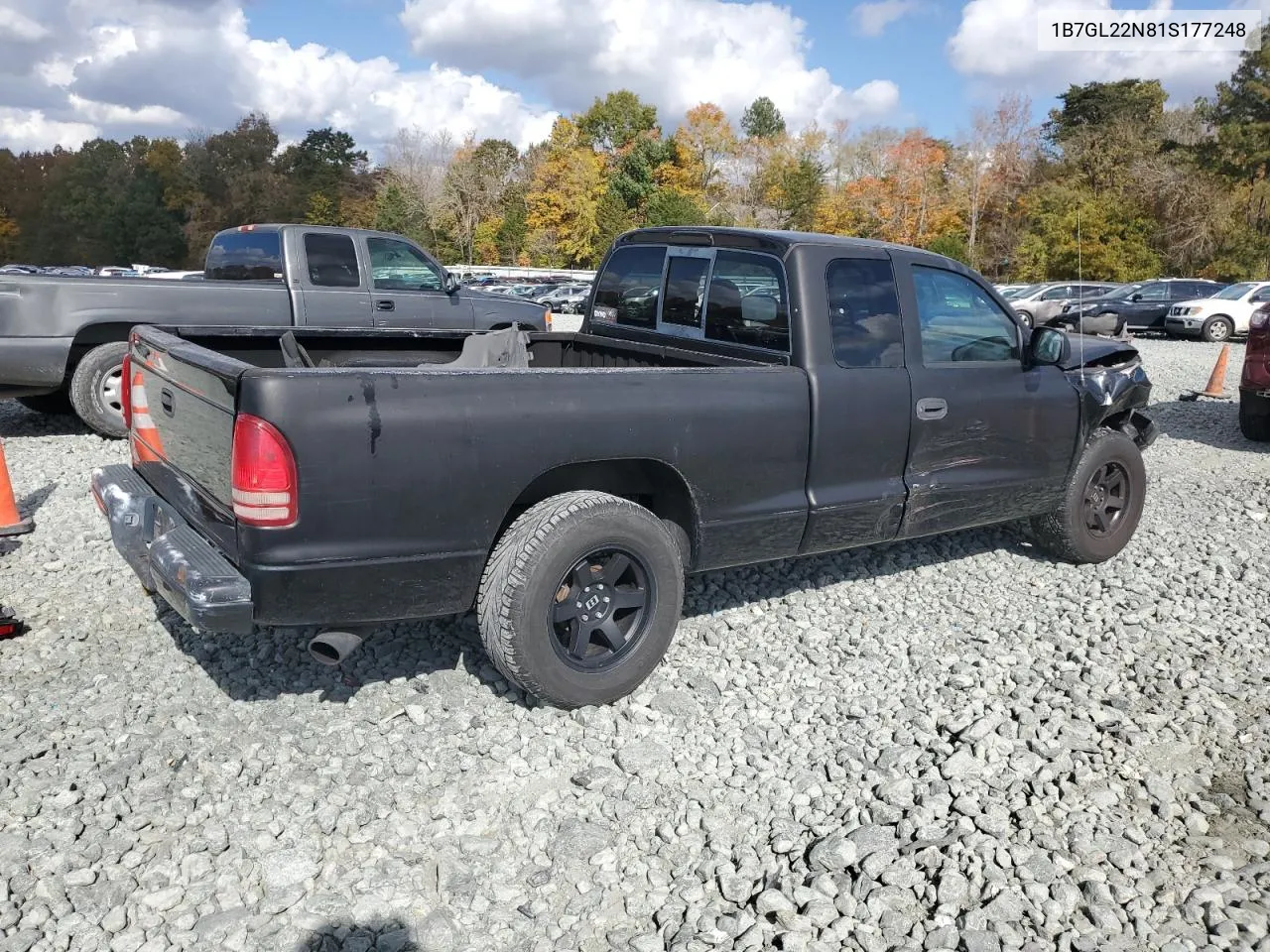 2001 Dodge Dakota VIN: 1B7GL22N81S177248 Lot: 78778424