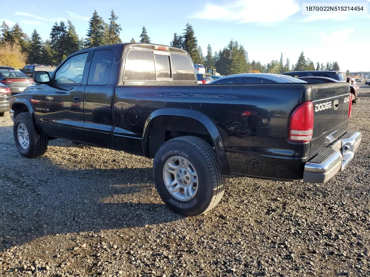 2001 Dodge Dakota VIN: 1B7GG22N51S214454 Lot: 79908974