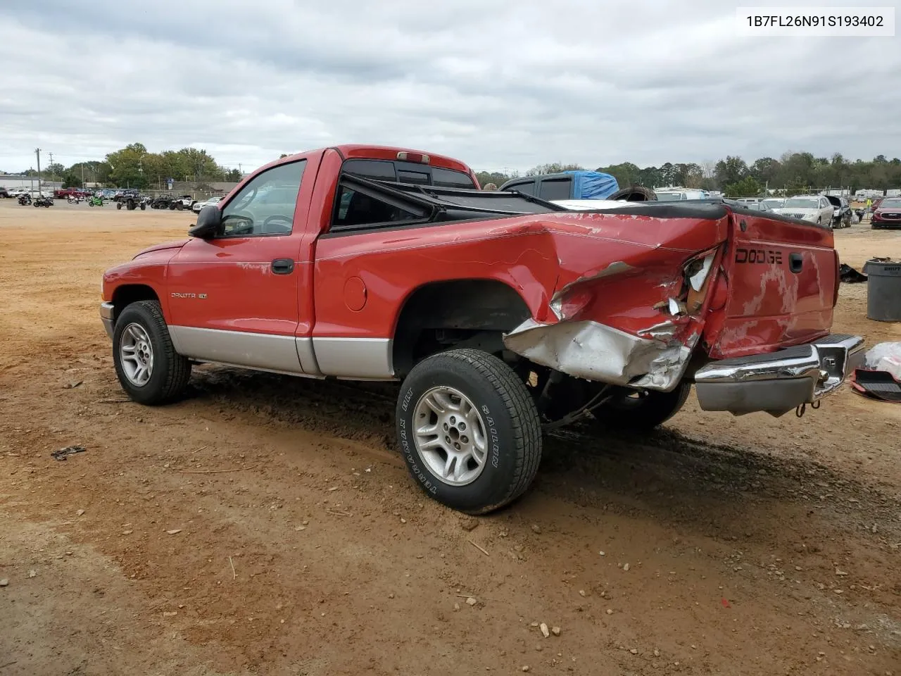 2001 Dodge Dakota VIN: 1B7FL26N91S193402 Lot: 80062904