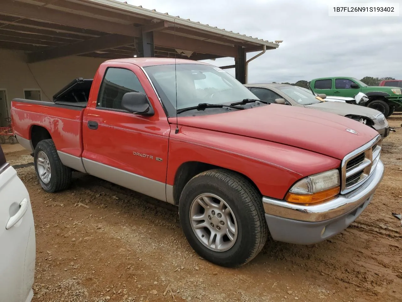 2001 Dodge Dakota VIN: 1B7FL26N91S193402 Lot: 80062904