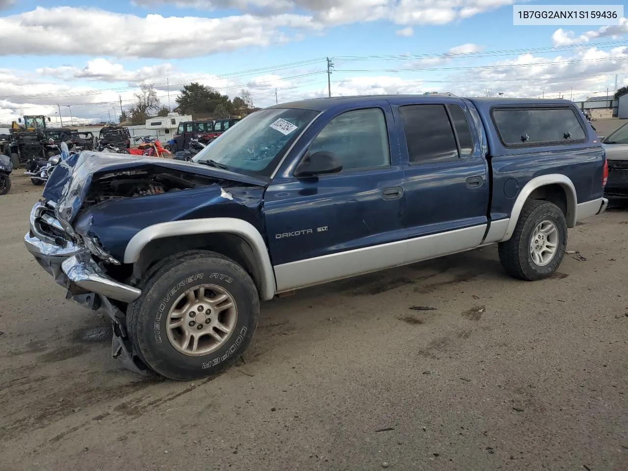 2001 Dodge Dakota Quad VIN: 1B7GG2ANX1S159436 Lot: 80347854