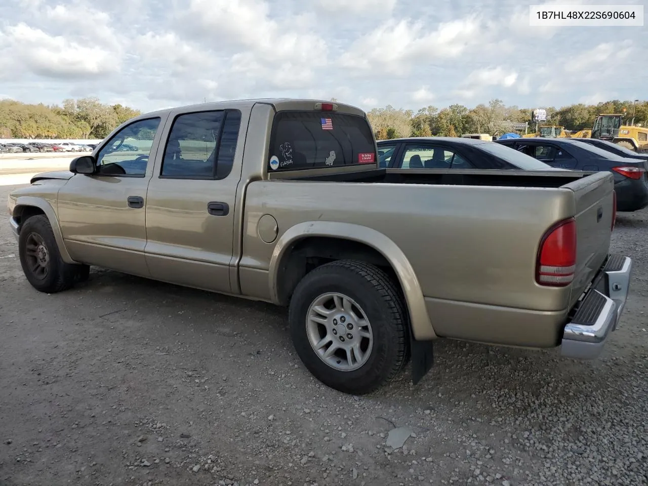 2002 Dodge Dakota Quad Slt VIN: 1B7HL48X22S690604 Lot: 42827334