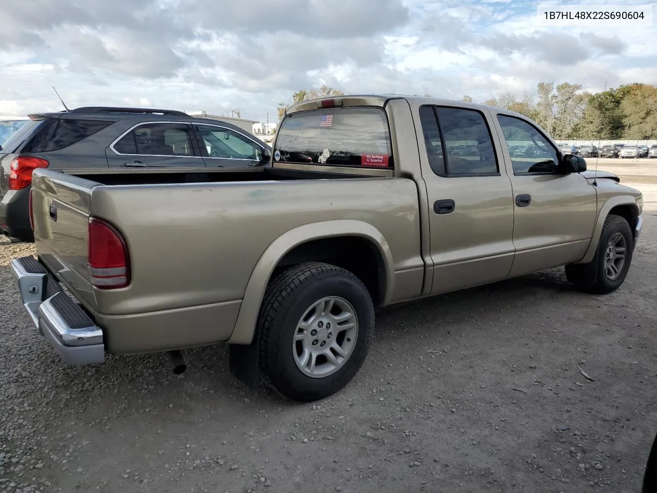 2002 Dodge Dakota Quad Slt VIN: 1B7HL48X22S690604 Lot: 42827334