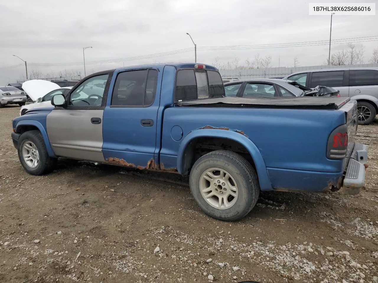 2002 Dodge Dakota Quad Sport VIN: 1B7HL38X62S686016 Lot: 52917944