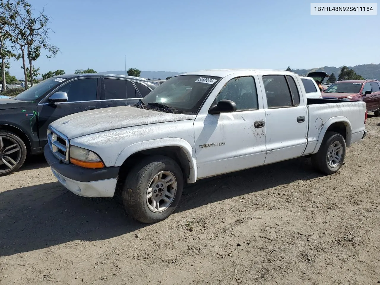 1B7HL48N92S611184 2002 Dodge Dakota Quad Slt