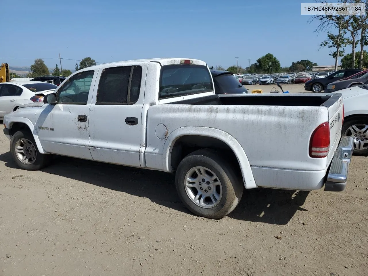 2002 Dodge Dakota Quad Slt VIN: 1B7HL48N92S611184 Lot: 55685604