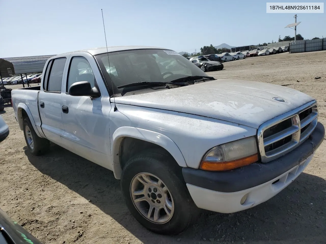 1B7HL48N92S611184 2002 Dodge Dakota Quad Slt