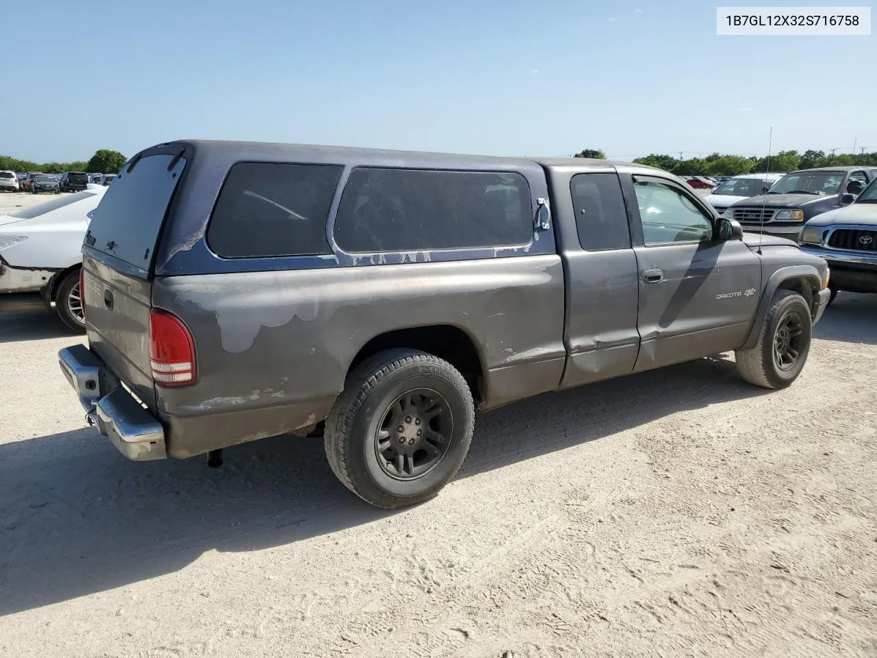 2002 Dodge Dakota Base VIN: 1B7GL12X32S716758 Lot: 61710754