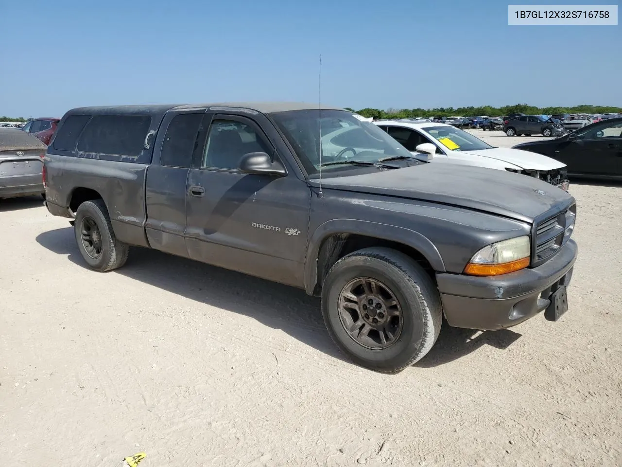 2002 Dodge Dakota Base VIN: 1B7GL12X32S716758 Lot: 61710754