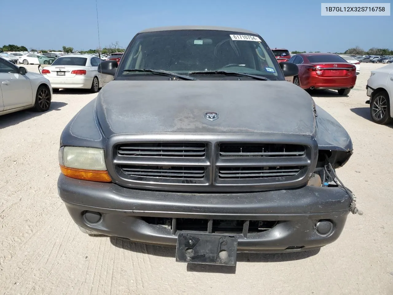 2002 Dodge Dakota Base VIN: 1B7GL12X32S716758 Lot: 61710754