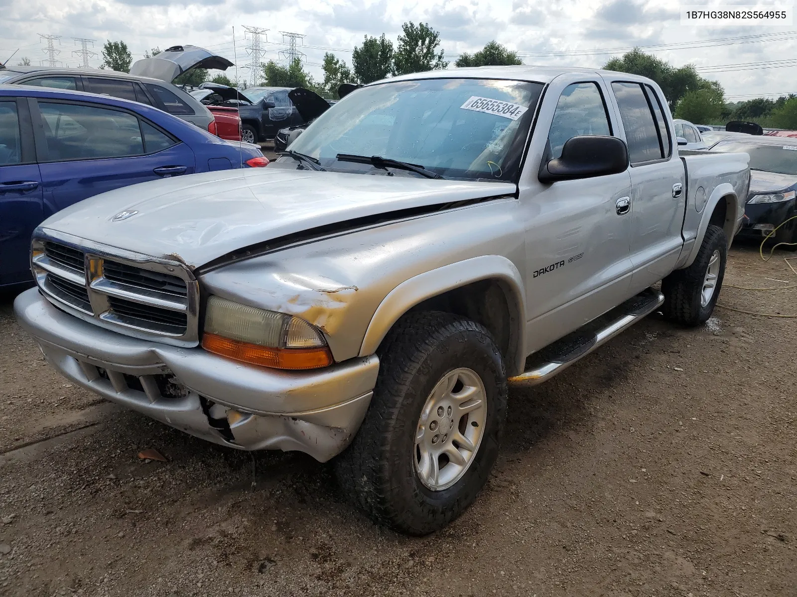 1B7HG38N82S564955 2002 Dodge Dakota Quad Sport