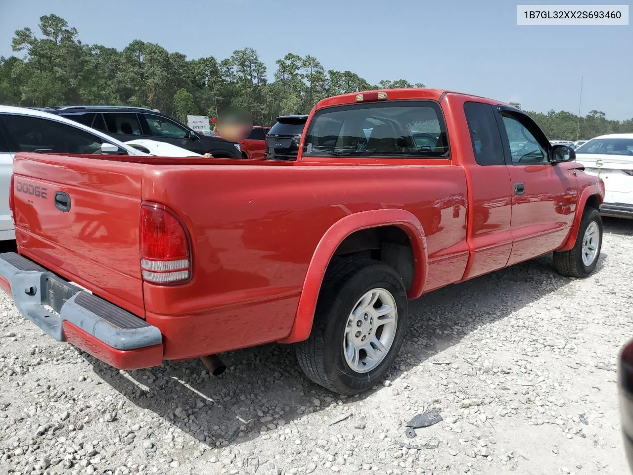 1B7GL32XX2S693460 2002 Dodge Dakota Sport