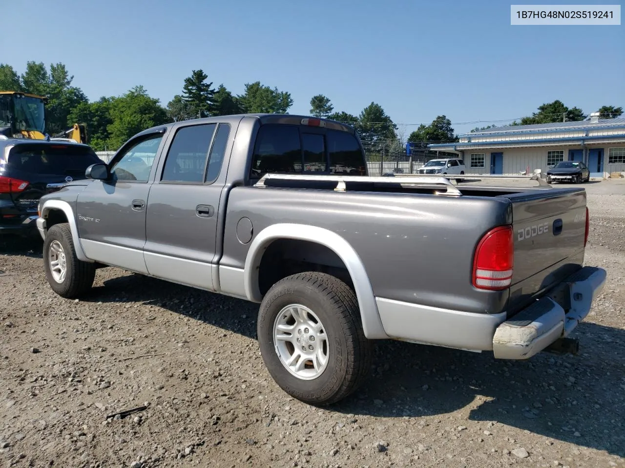 2002 Dodge Dakota Quad Slt VIN: 1B7HG48N02S519241 Lot: 65891744