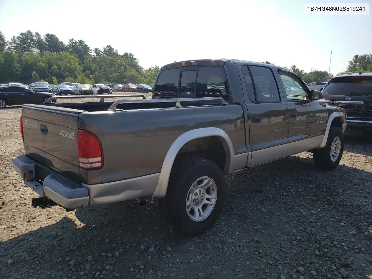 2002 Dodge Dakota Quad Slt VIN: 1B7HG48N02S519241 Lot: 65891744