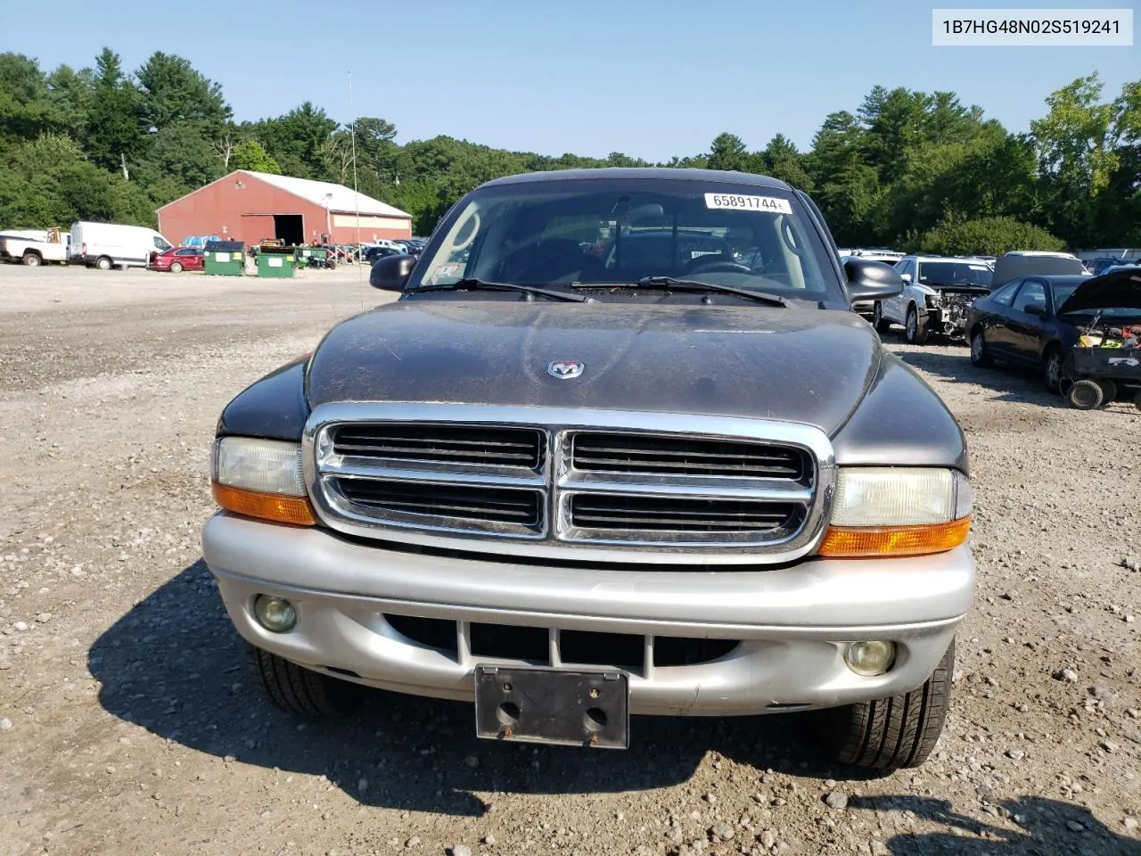 2002 Dodge Dakota Quad Slt VIN: 1B7HG48N02S519241 Lot: 65891744