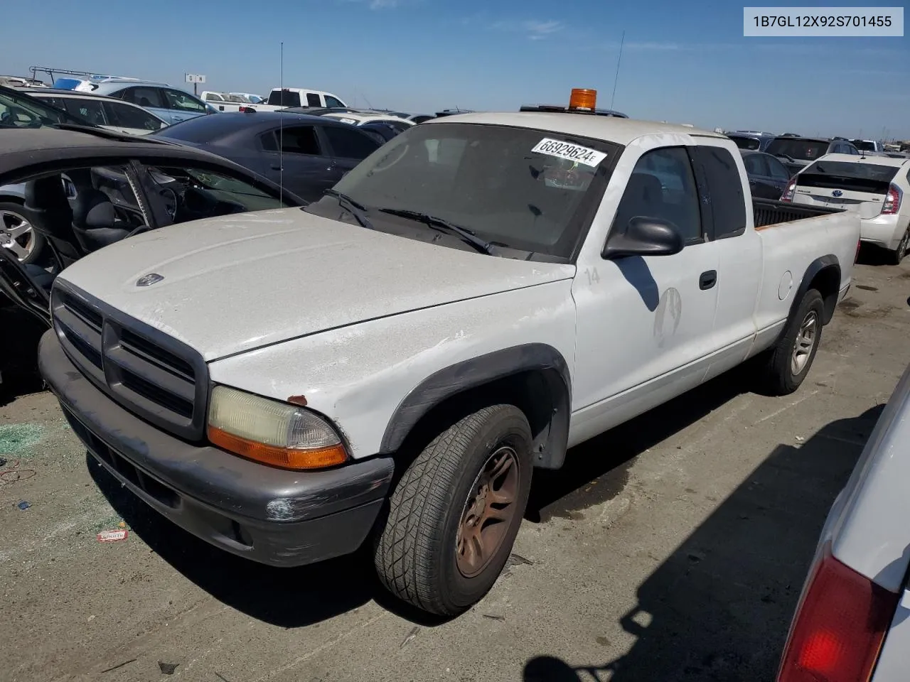 2002 Dodge Dakota Base VIN: 1B7GL12X92S701455 Lot: 66929624