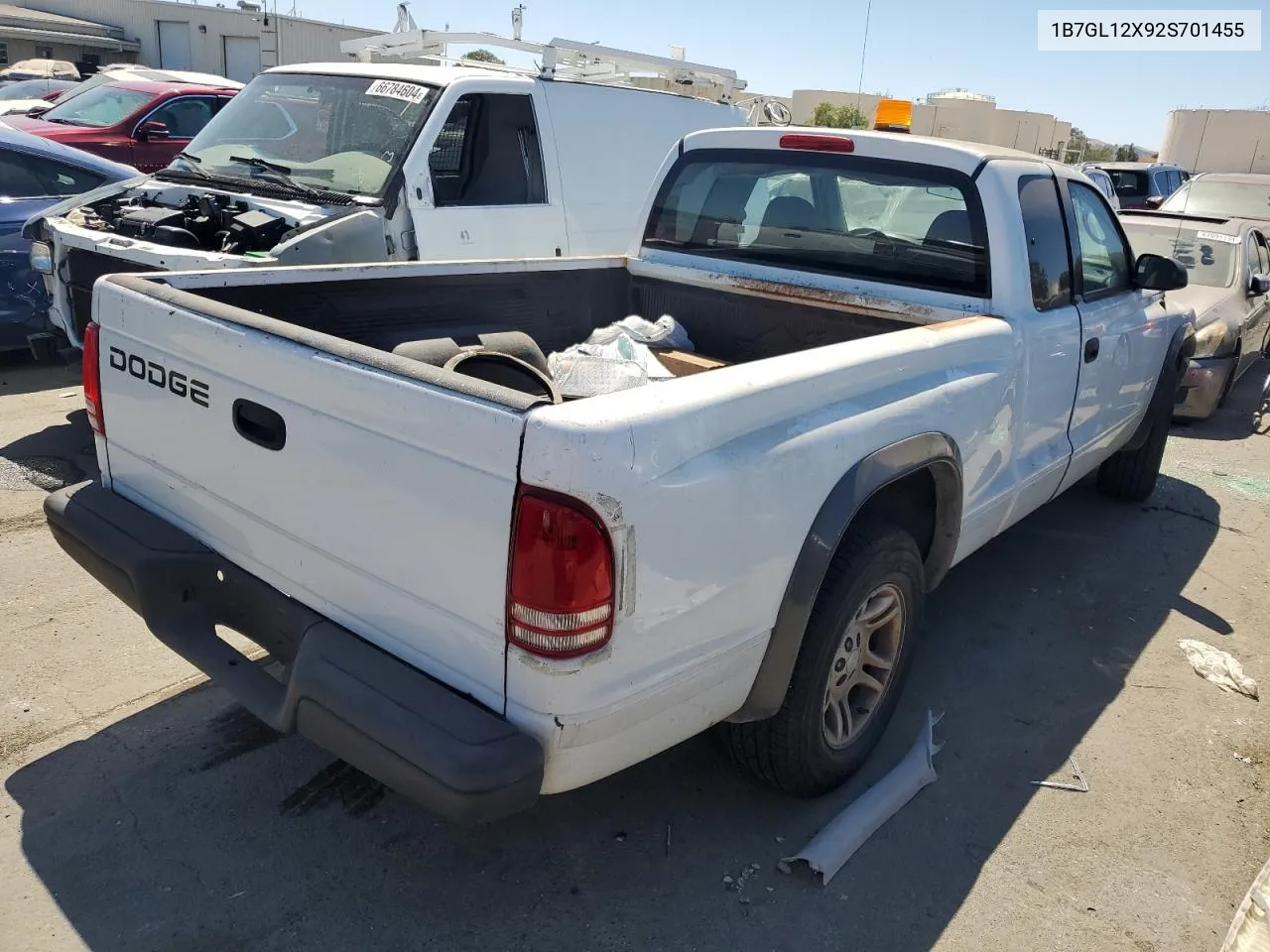 2002 Dodge Dakota Base VIN: 1B7GL12X92S701455 Lot: 66929624