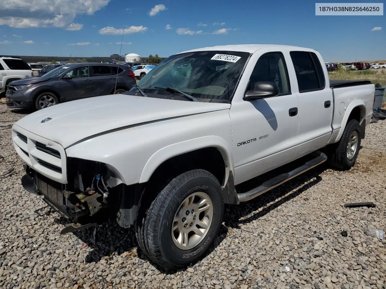 1B7HG38N82S646250 2002 Dodge Dakota Quad Sport