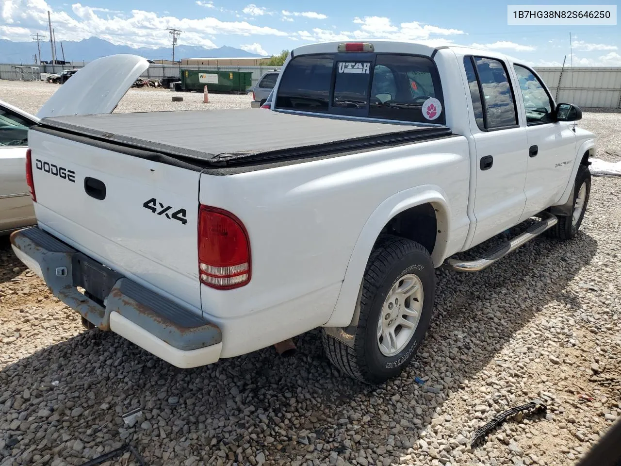 2002 Dodge Dakota Quad Sport VIN: 1B7HG38N82S646250 Lot: 68278224