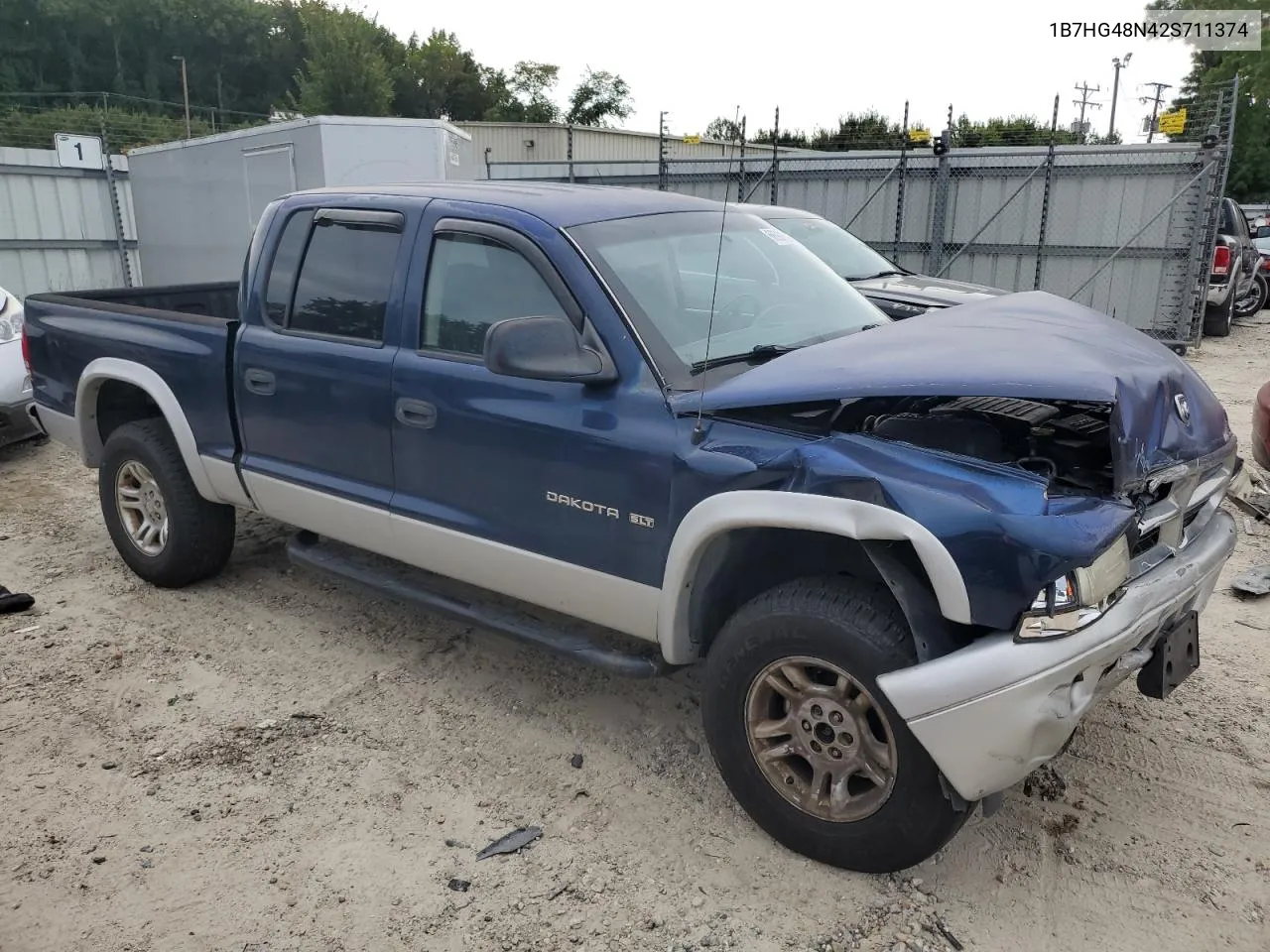 1B7HG48N42S711374 2002 Dodge Dakota Quad Slt