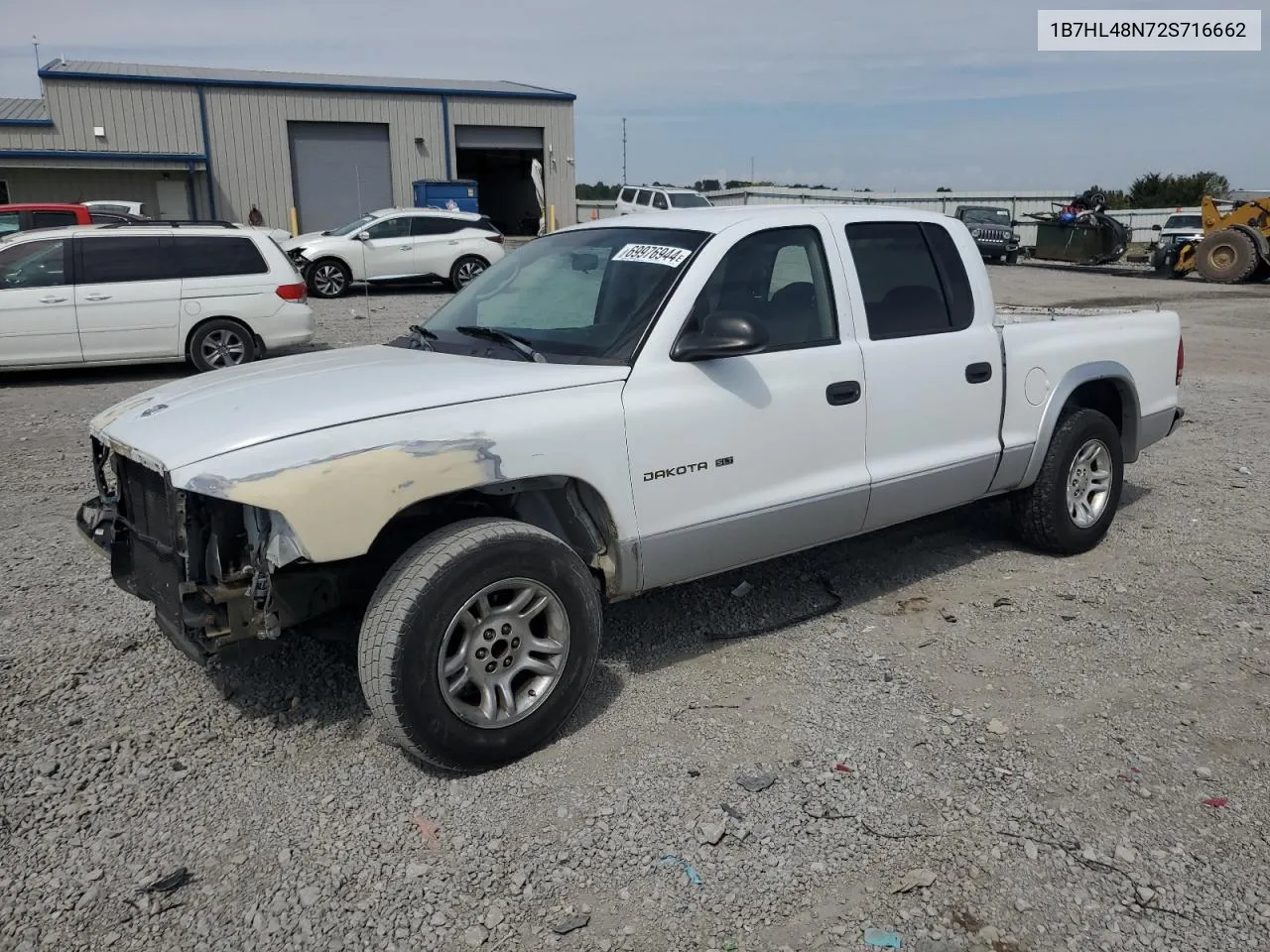 2002 Dodge Dakota Quad Slt VIN: 1B7HL48N72S716662 Lot: 69976944