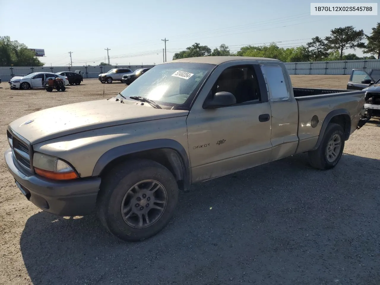 2002 Dodge Dakota Base VIN: 1B7GL12X02S545788 Lot: 69987164