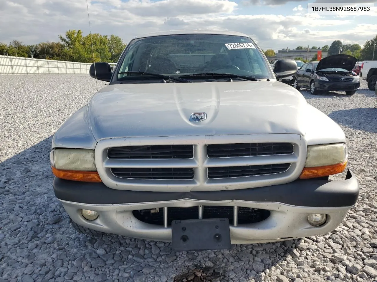 2002 Dodge Dakota Quad Sport VIN: 1B7HL38N92S687983 Lot: 72346714