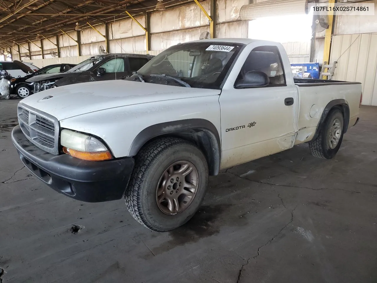 2002 Dodge Dakota Base VIN: 1B7FL16X02S714861 Lot: 74093644