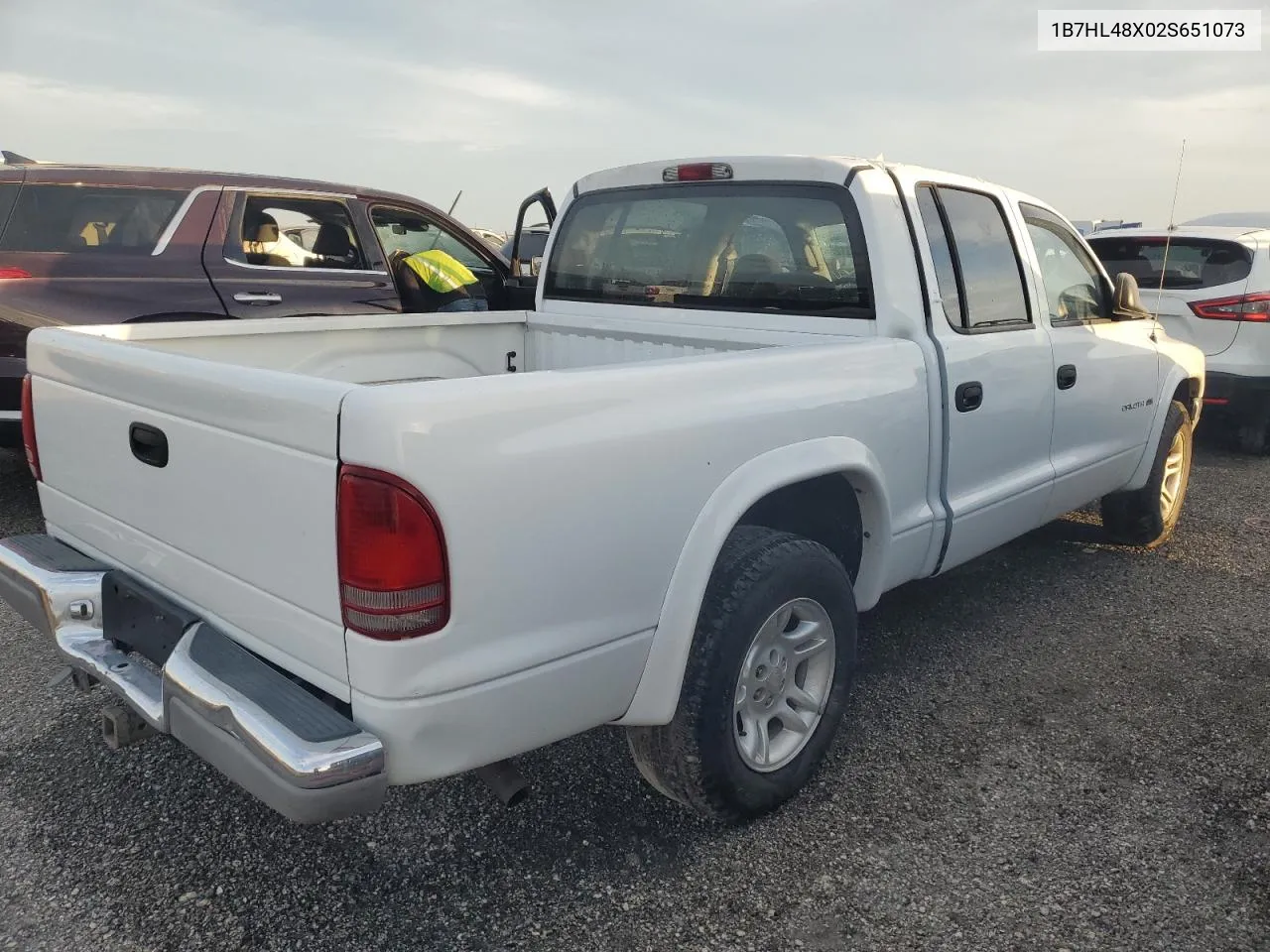 2002 Dodge Dakota Quad Slt VIN: 1B7HL48X02S651073 Lot: 74731254