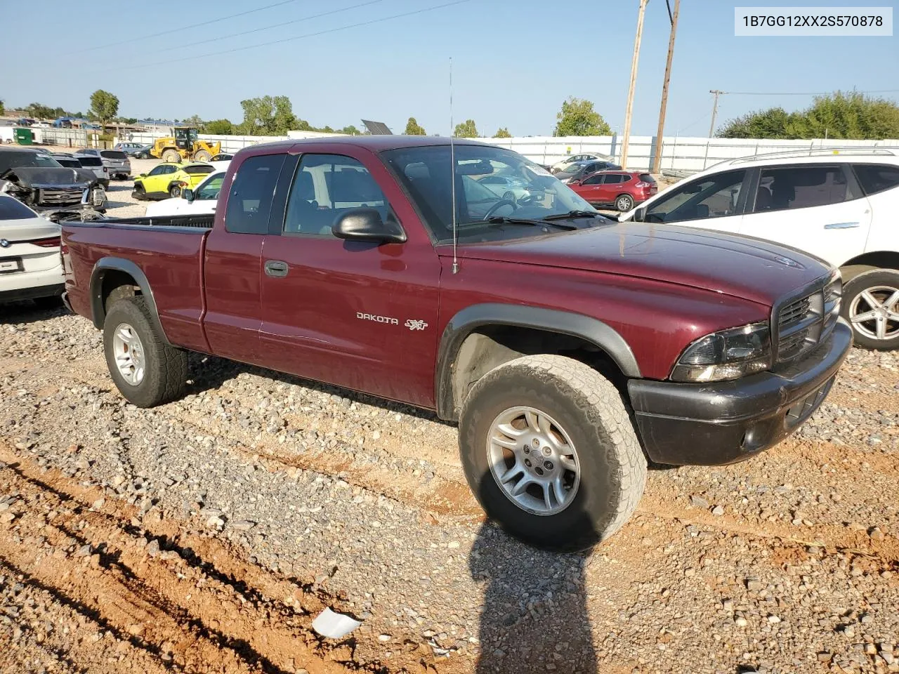 2002 Dodge Dakota Base VIN: 1B7GG12XX2S570878 Lot: 75023704