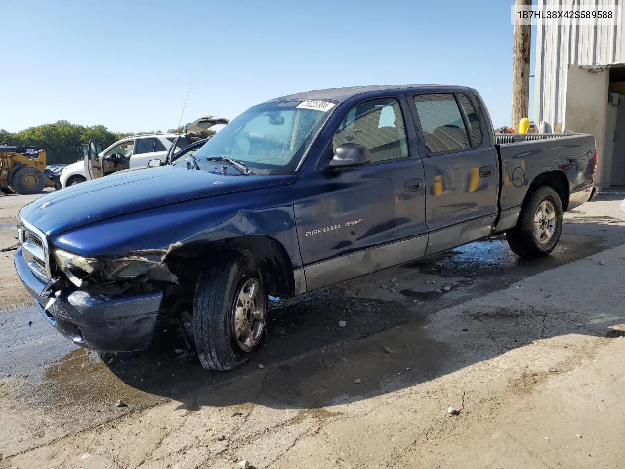 2002 Dodge Dakota Quad Sport VIN: 1B7HL38X42S589588 Lot: 75025304