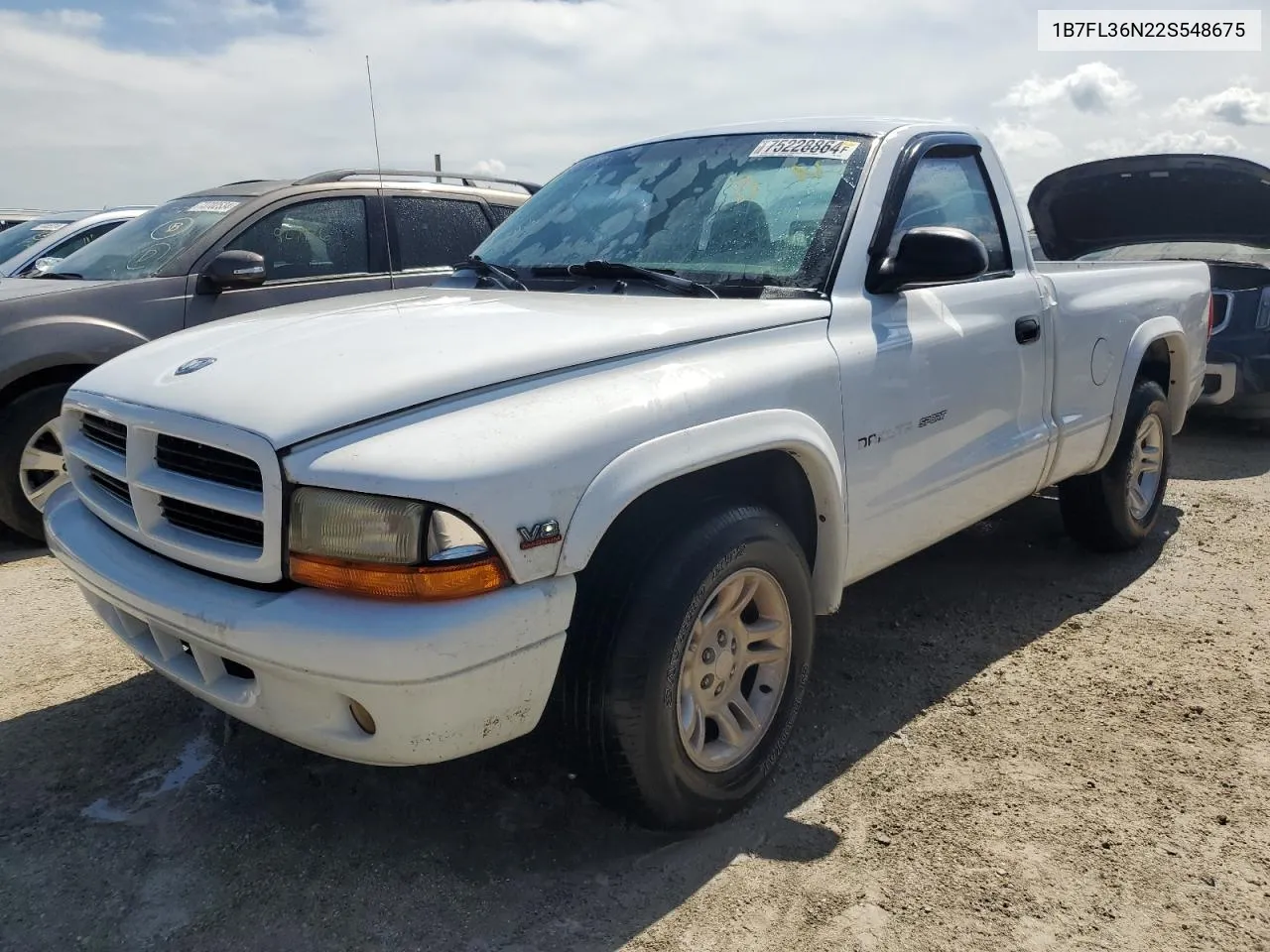 2002 Dodge Dakota Sport VIN: 1B7FL36N22S548675 Lot: 75228864