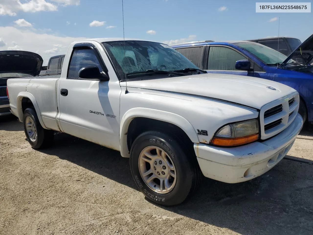 2002 Dodge Dakota Sport VIN: 1B7FL36N22S548675 Lot: 75228864