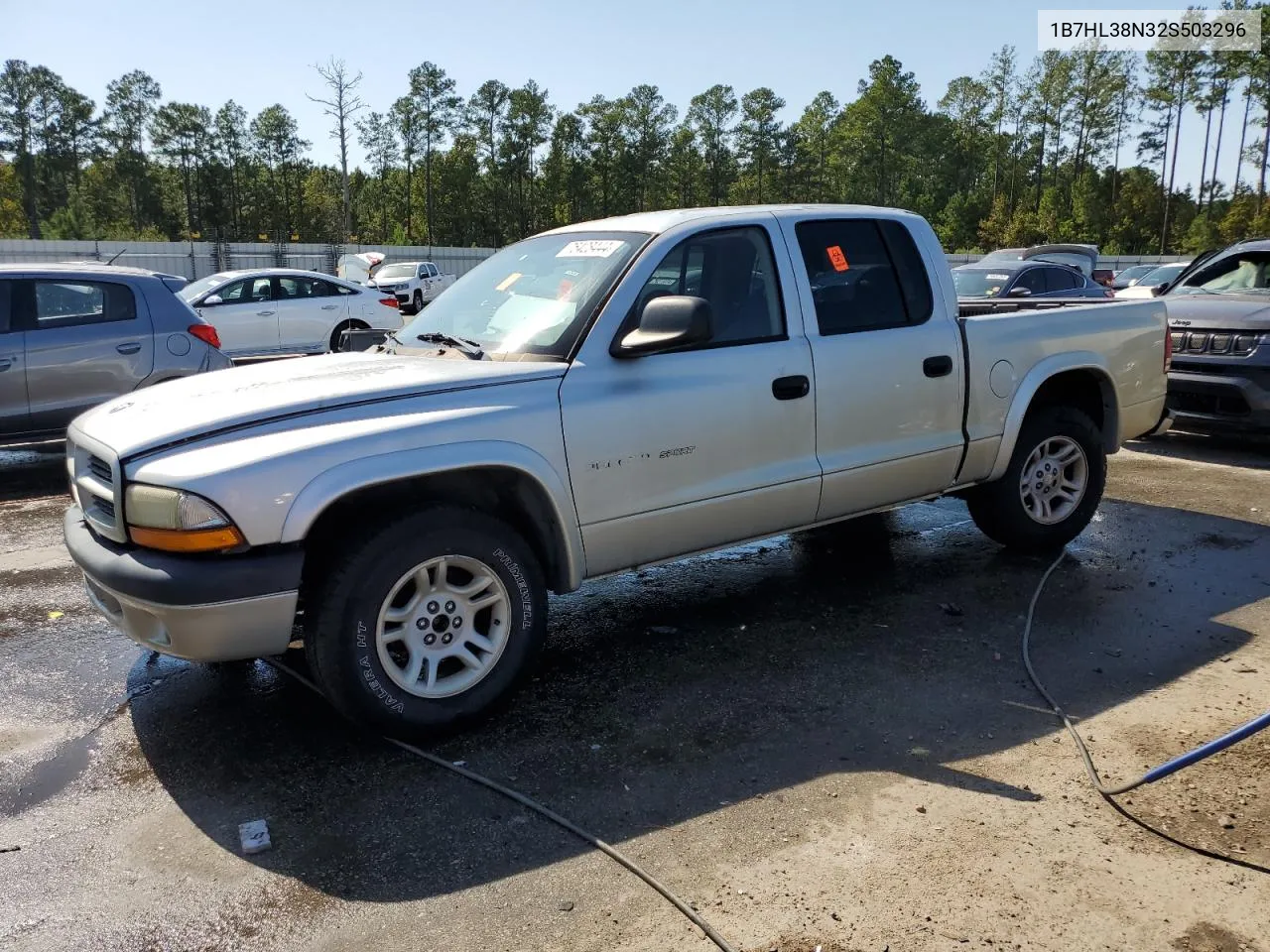 2002 Dodge Dakota Quad Sport VIN: 1B7HL38N32S503296 Lot: 75428444