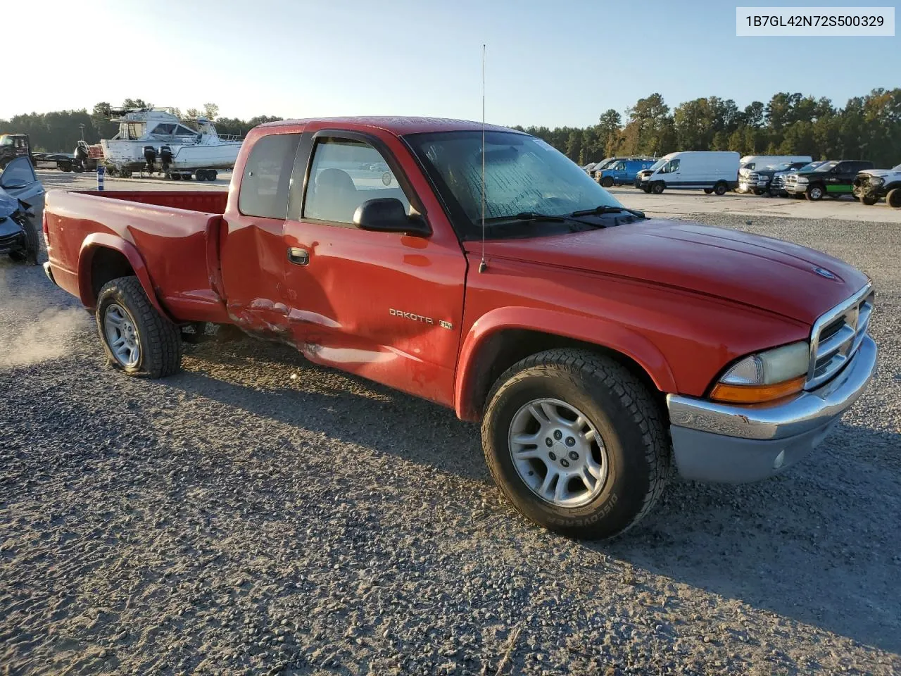 2002 Dodge Dakota Slt VIN: 1B7GL42N72S500329 Lot: 75703164