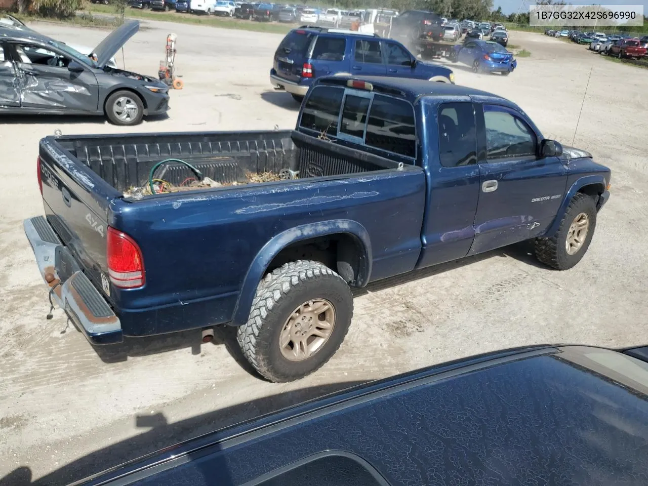 1B7GG32X42S696990 2002 Dodge Dakota Sport