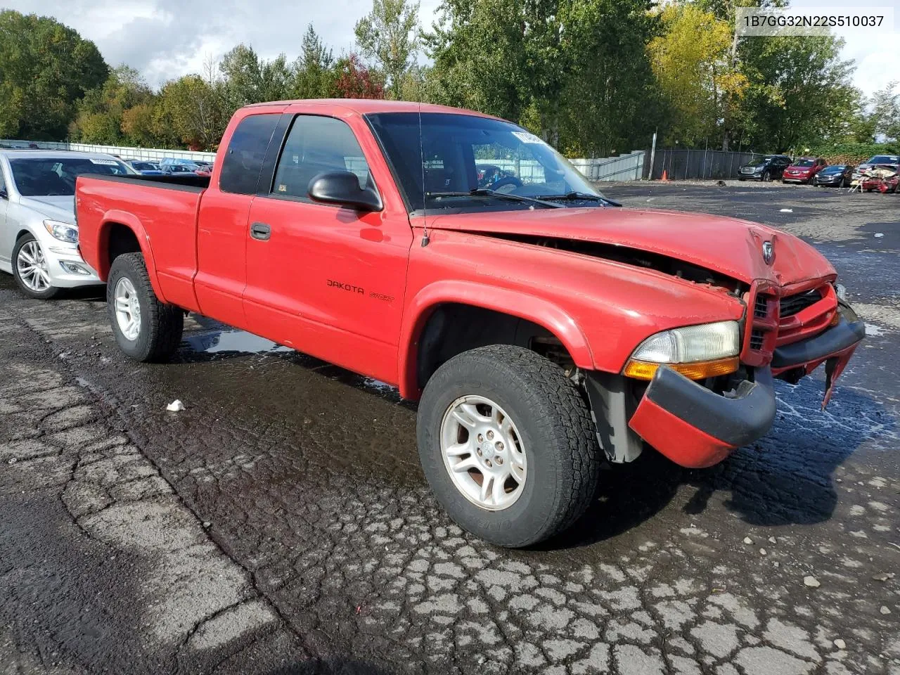 2002 Dodge Dakota Sport VIN: 1B7GG32N22S510037 Lot: 77149424