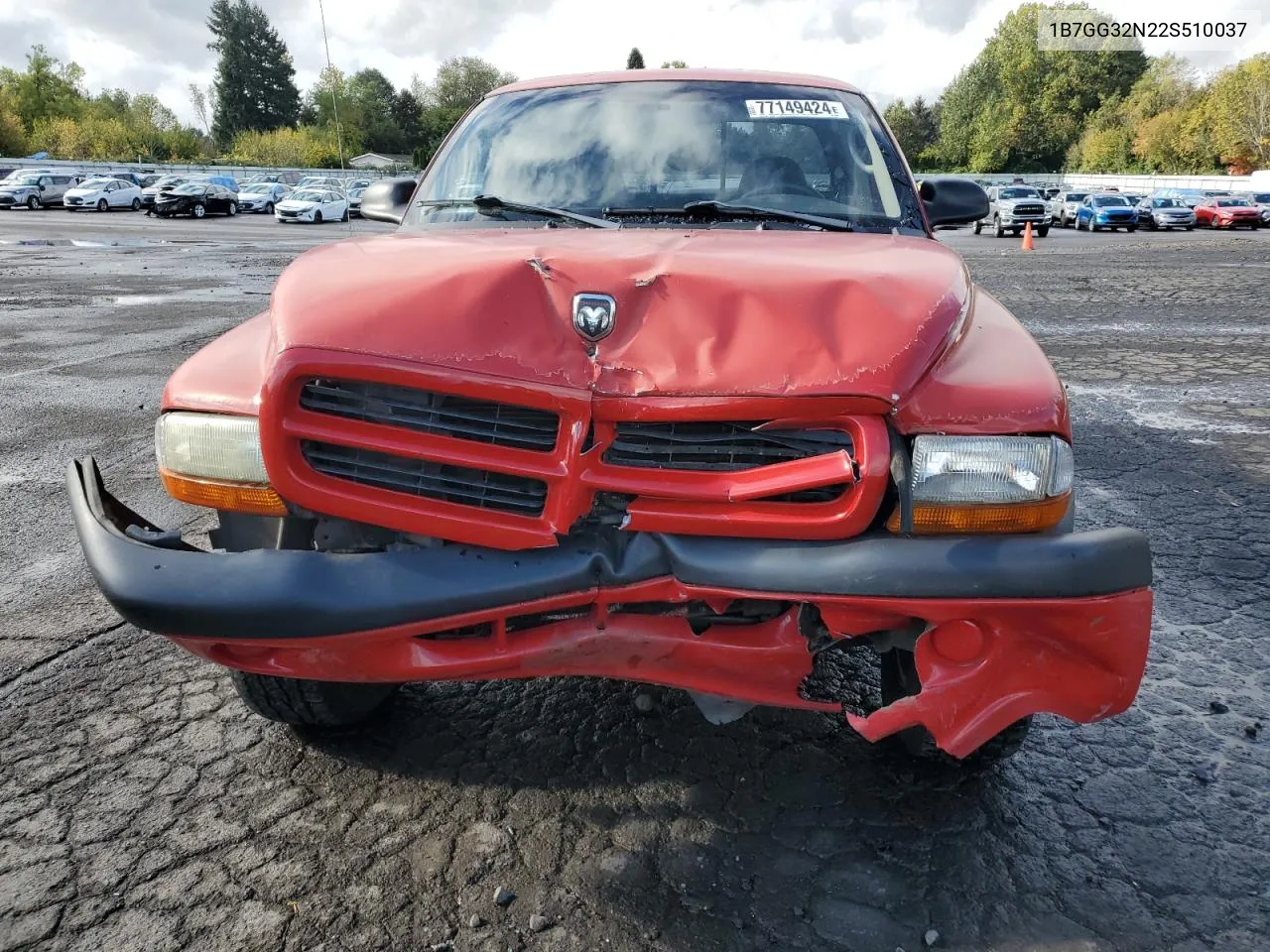 2002 Dodge Dakota Sport VIN: 1B7GG32N22S510037 Lot: 77149424